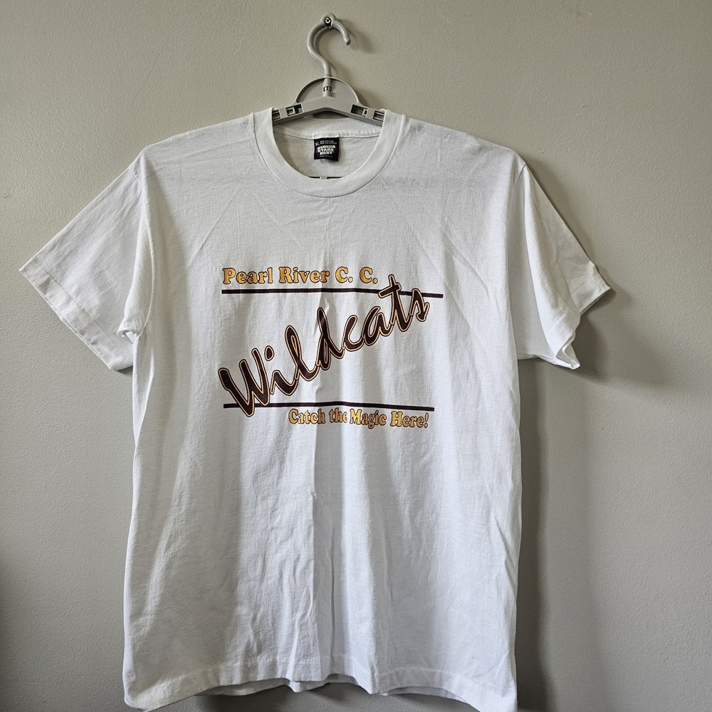 Vintage Wildcats T-Shirt Men's Size XL Screen Stars Single Stitch Pearl River CC